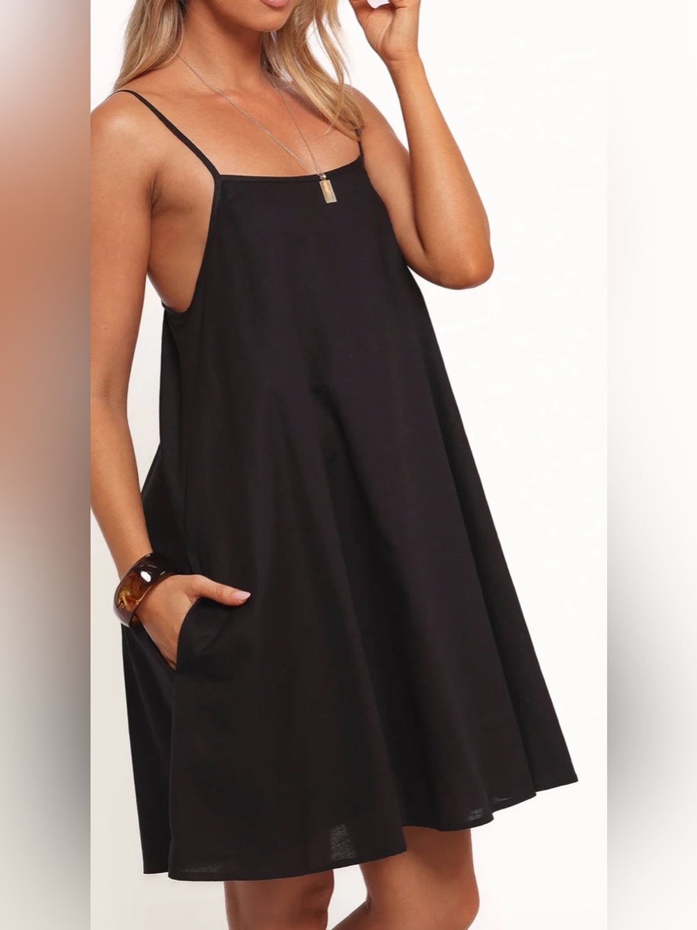 Petal and Pup Cloella Mini Dress | color: black |  size: L